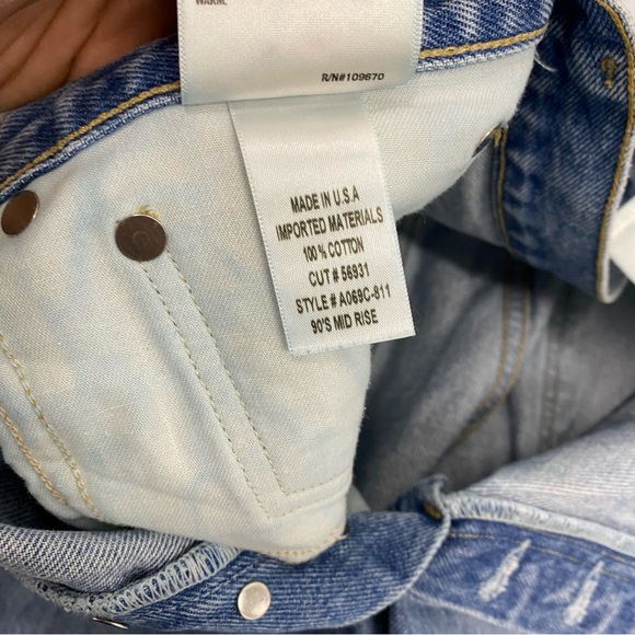 Agolde 90's Mid Rise High Waisted Jeans 28 - Picture 8 of 12